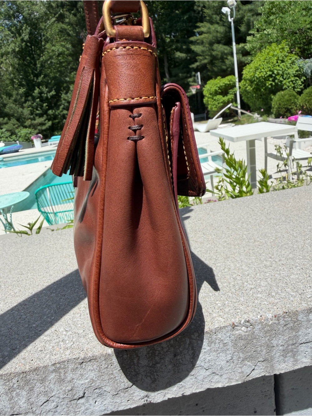 Dooney & Bourke Brown Florentine Leather shoulder bag - Picture 14 of 16